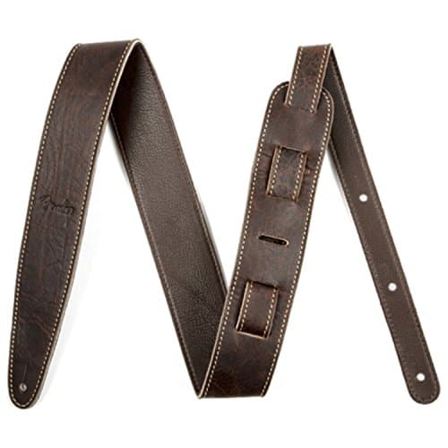 Fender Artisan Leather Guitar Strap, 2in, Black