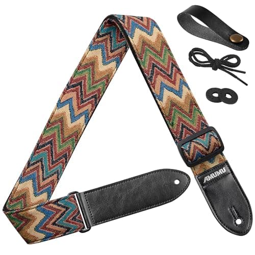 Amumu Chevron MultiColor Guitar Strap for Acoustic, Electric & Bass — Chevron