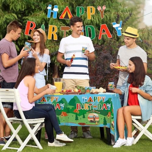 Camping Party Decorations Set - Serves 25 - 1st Birthday & Wedding Parties