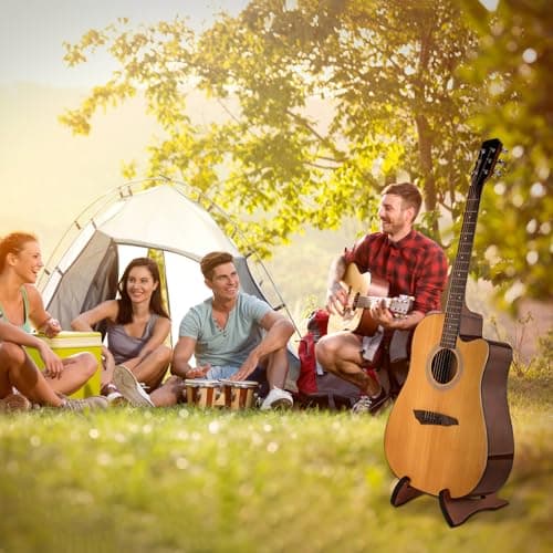 MUSO Zebra Rabbit-Shaped Natural Wood Guitar Stand