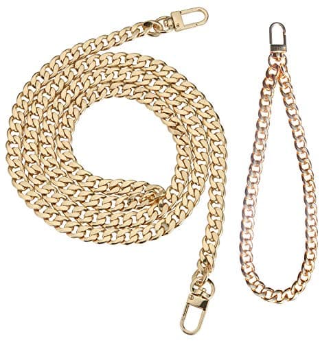 UTreers Crossbody Bag with 47.2" Chain Strap — A2 Gold (Chain 47.2"+wrist Strap)