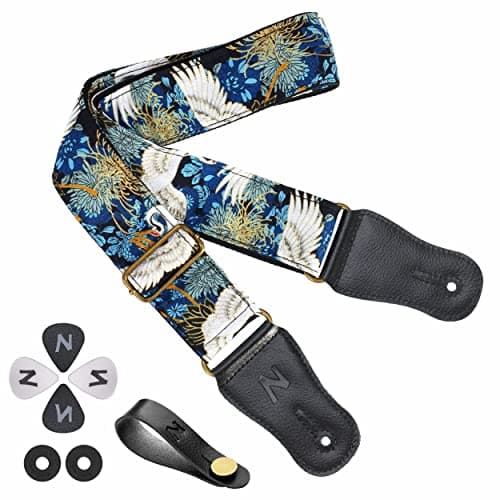 Cotton Guitar Strap for Acoustic Guitar and Ukulele with Accessories — Fairy Crane