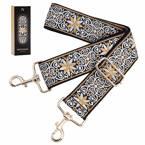 Nefelibata Adjustable 2 Purse Strap - Multi-Pattern Crossbody Replacement — Yellow Flower