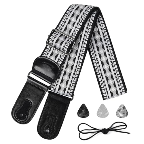 Adiya Jacquard Embroidery Weave Cotton Guitar Strap for Acoustic/Electric/Bass Guitar
| Adiya Adjustable Length Jacquard Embroidery Weave Cotton Guitar Strap 35.4"-60.2"
| Adiya 2" Jacquard Embroidery Weave Cotton Acoustic/Electric/Bass Guitar Strap 