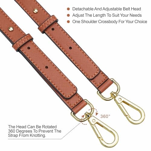Customizable Leather Crossbody Bag Strap for Handbags and Shoulder Bags