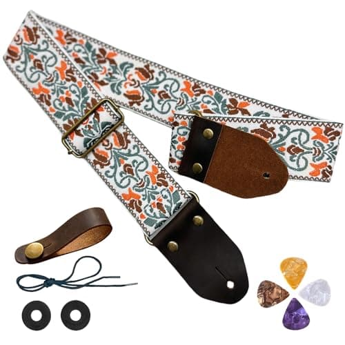 Comfortable Guitar Straps with Crazy Horse Leather Ends and Strap Button for Electric and Acoustic Guitars
| Premium Crazy Horse Leather Ends Guitar Straps with Button for Electric & Acoustic Bass
| Comfortable and Durable Crazy Horse Leather Ends G 