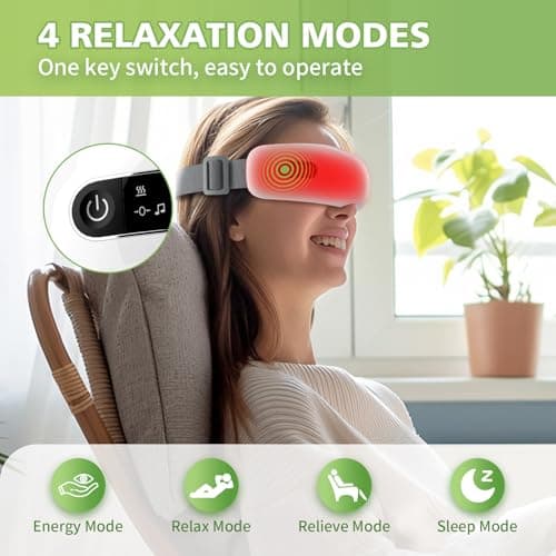 Smart Eye Massager with Bluetooth Music - Christmas Birthday Gift for Men and Women