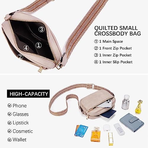 BOSTANTEN Quilted Crossbody Bags for Women