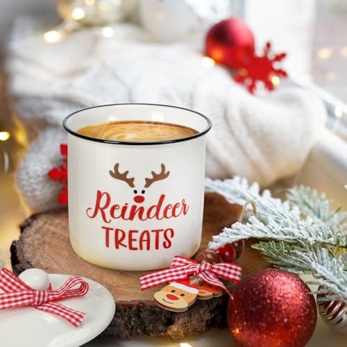 Christmas Reindeer Treats Canister for Tiered Tray Decoration