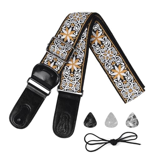 Adiya Jacquard Embroidery Weave Cotton Guitar Strap for Acoustic/Electric/Bass Guitar
| Adiya Adjustable Length Jacquard Embroidery Weave Cotton Guitar Strap 35.4"-60.2"
| Adiya 2" Jacquard Embroidery Weave Cotton Acoustic/Electric/Bass Guitar Strap 