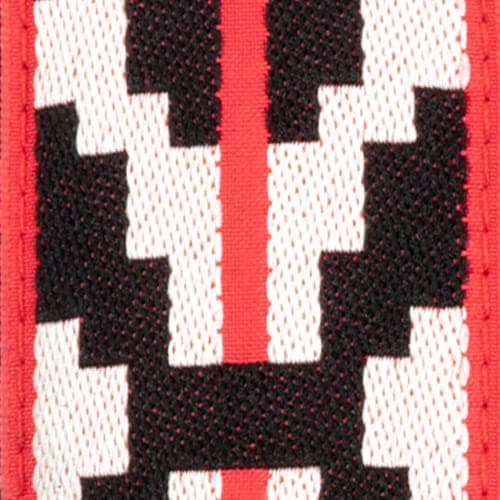 Ernie Ball Classic Jacquard Noble Rose Guitar/Bass Strap — Ristra Red