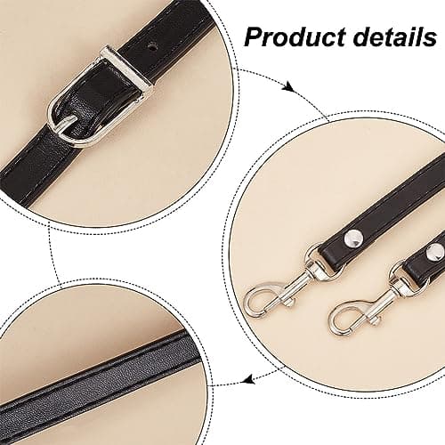 PandaHall 5 Color Cross Body Purse Strap, Adjustable Leather Handles with Platinum Buckles