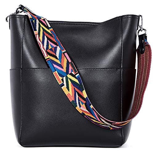 BROMEN Women's Leather Hobo Bag Designer Shoulder Purse — 1-black