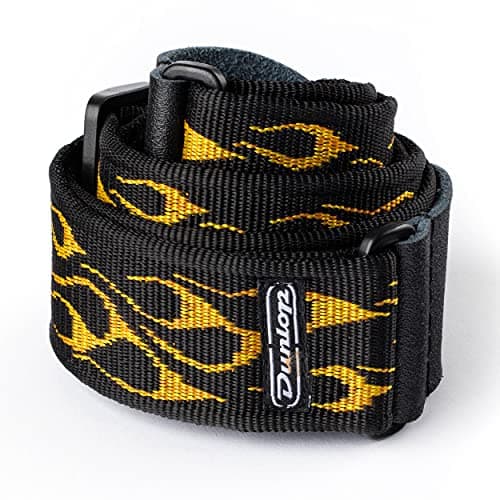 Dunlop D38 Classic Woven Guitar & Bass Straps — Flambe Yellow