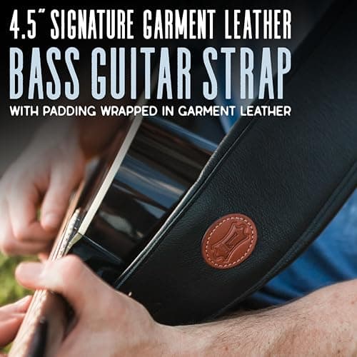 Levy's Leathers Signature Legacy 4.5" Black Garment Leather Guitar Strap