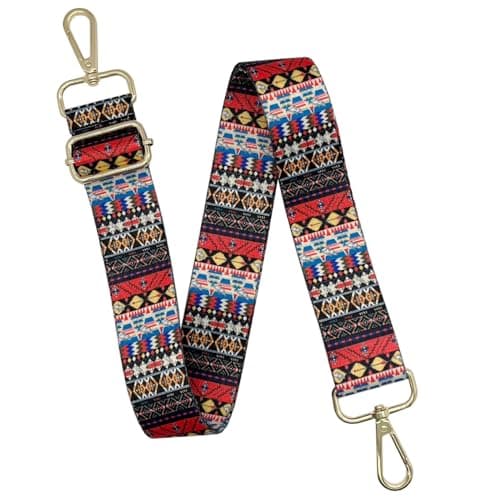 Adjustable Canvas Purse Strap with Gold Metal Buckle — Style10