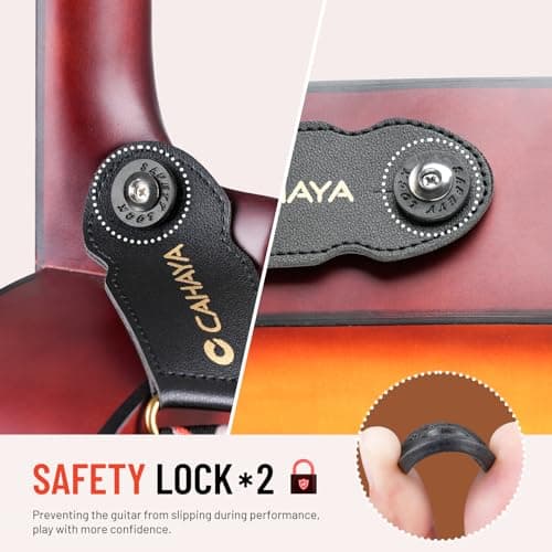 CAHAYA Acoustic Electric Classical Guitar & Bass Strap 37-60 inches Adjustable