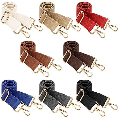 Kajaia Adjustable Canvas Shoulder Bag - Women's Wide Strap Replacement 8 Packs — Multicoloured