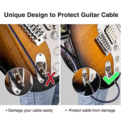 LEKATO Artistic Flower Bass Strap for Electric & Acoustic Guitars with Pick Holder