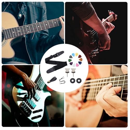 SCORYULE Adjustable Guitar & Bass Strap with Pick Holder