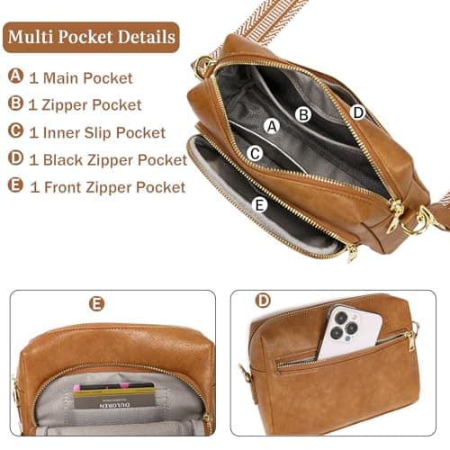 Leamekor Women's Small Crossbody Purses with Guitar Strap