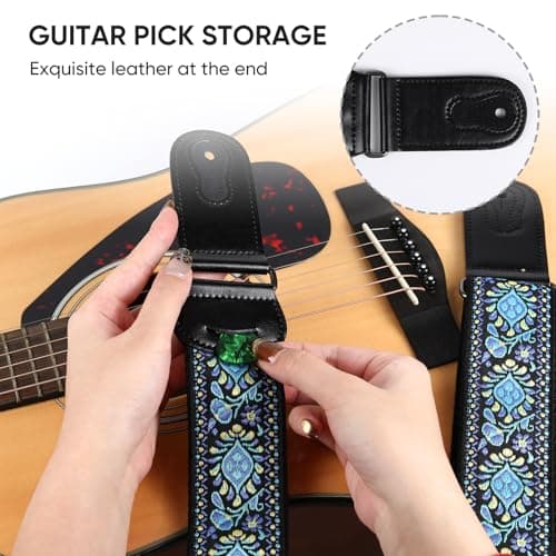 Adiya Jacquard Embroidery Weave Cotton Guitar Strap for Acoustic/Electric/Bass Guitar
| Adiya Adjustable Length Jacquard Embroidery Weave Cotton Guitar Strap 35.4"-60.2"
| Adiya 2" Jacquard Embroidery Weave Cotton Acoustic/Electric/Bass Guitar Strap