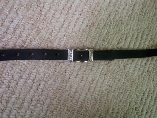 Fender Standard Vintage Black Leather Guitar Strap