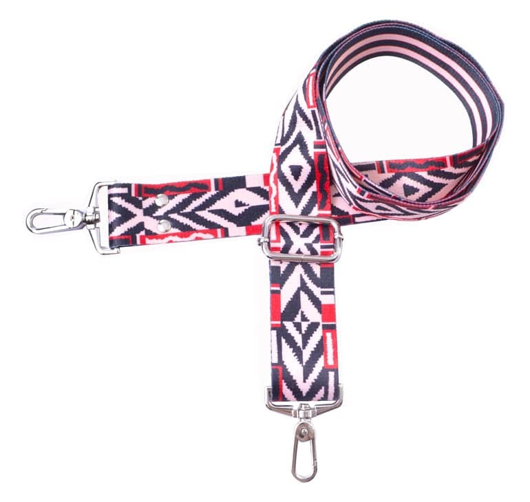 Wento 1pcs 31''-57'' Webbing Shoulder Cross Bag Strap (Black) WTD34 — Color 100 (Silver Hardware)
