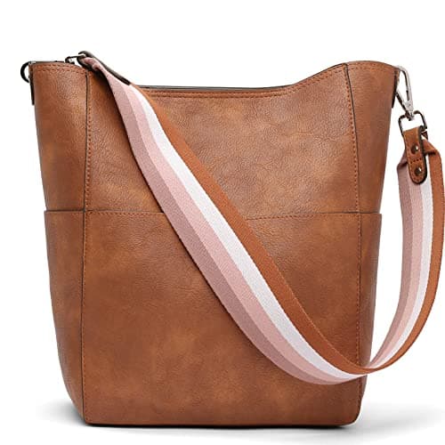 BROMEN Women's Leather Hobo Bag Designer Shoulder Purse — 3-retro Brown
