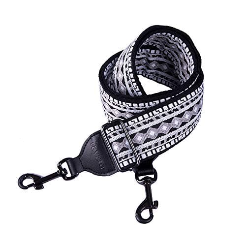 Jacquard Woven Cotton Banjo Strap, Adjustable Fit, Metal Clip Hooks, 5 cm Wide