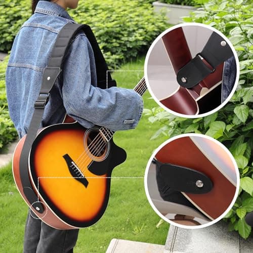 Vigorport Thick Padded Guitar Strap with Hidden Pick Holder