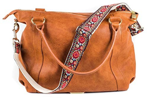Art Tribute Wide Handbag & Purse Strap Woven Adjustable Bag Strap — Red W/Silver Hardware