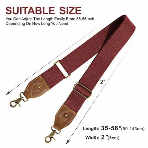 Nefelibata Purse Strap-2 Wide Leather Shoulder Strap, Adjustable Replacement for Handbag