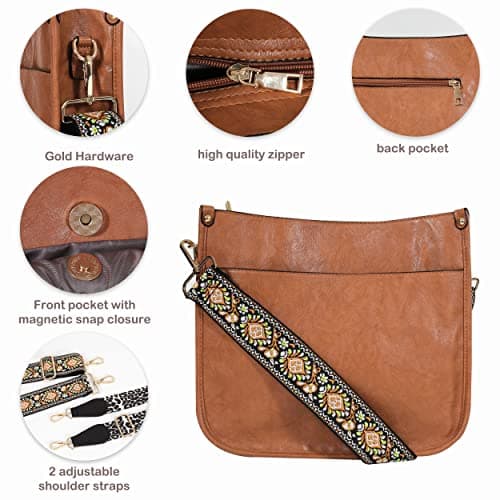 Erideno Vegan Leather Crossbody Bag for Women