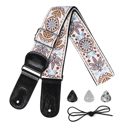 Adiya Jacquard Embroidery Weave Cotton Guitar Strap for Acoustic/Electric/Bass Guitar
| Adiya Adjustable Length Jacquard Embroidery Weave Cotton Guitar Strap 35.4"-60.2"
| Adiya 2" Jacquard Embroidery Weave Cotton Acoustic/Electric/Bass Guitar Strap 