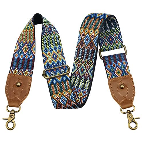Nefelibata Purse Strap - Wide Leather Shoulder Strap with Embroidery — Bohemian Embroidery