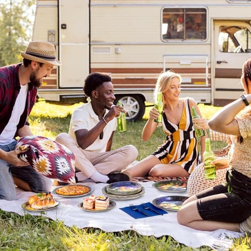 Camping Party Supplies for 24 Guests, 96PCS Total