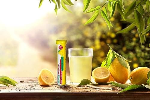 German Made Vitamin C 180 mg - 40 Lemon Lime Effervescent Tablets - Vegan
