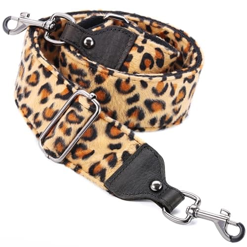 Retro Ethnic White Nefelibata Jacquard Embroidery Handbag Strap — Leopard