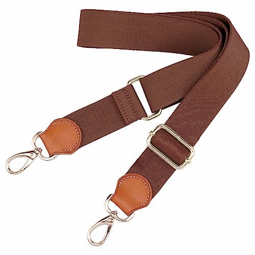 Nefelibata Purse Strap, 1.5 Wide Full Grain Cowhide Shoulder Strap Replacement — Coffee Brown