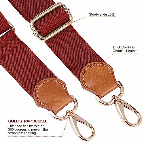 Nefelibata Purse Strap, 1.5 Wide Full Grain Cowhide Shoulder Strap Replacement