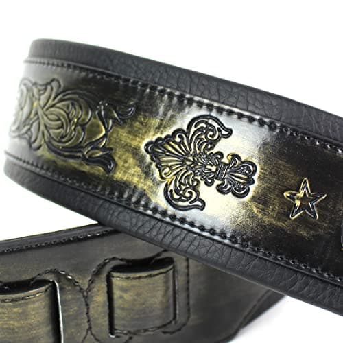 Walker and Williams GB-24 Brushed Gold Padded Guitar Strap