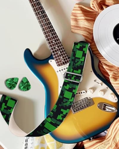 Cool Long Adjustable Acoustic Guitar Strap for Ukulele, Bass, & Classical Electric Guitars