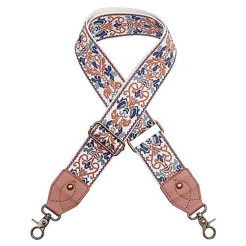 Handbag Strap Replacement Wide Shoulder Crossbody Strap with Adjustable Belts — Leather- Color 001