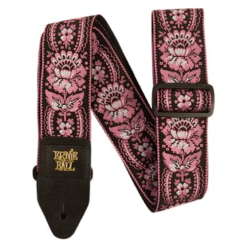 Ernie Ball Guitar Strap Black 43" Classic Strap — Pink Orleans