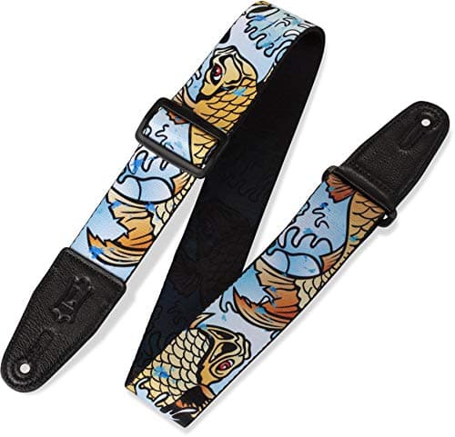 Levy's 2" Wide Polyester Guitar Strap — Koi Fish