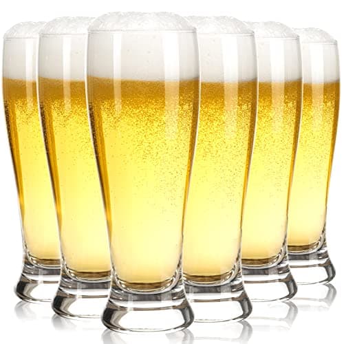 6-Pack 16oz Pilsner Beer Glasses for Men