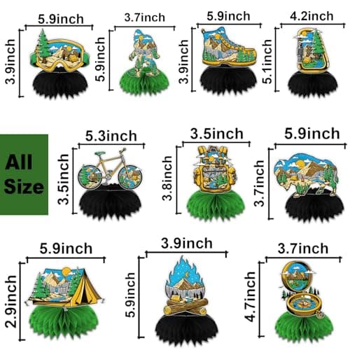 Camping Adventure Party Decor for Camper Birthday Photo Booth Props