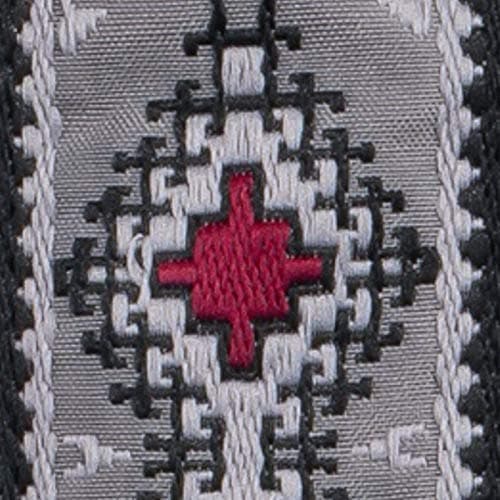 KLIQ Vintage Woven Guitar Strap for Acoustic & Electric Guitars — Navajo Gray & Wine