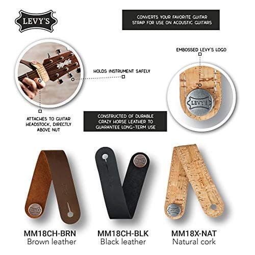 Levy's Leather Guitar Strap (MM18CH-BRN)